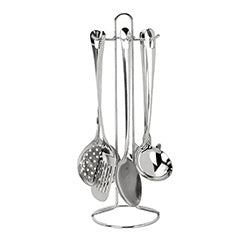 SET 7 PIEZAS MENAGE ACERO C/ SOPORTE VERTICAL