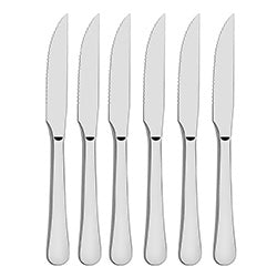 SET 6 CUCHILLOS DE CARNE ACERO 23CM