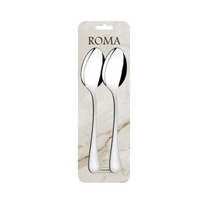 SET X2 CUCHARA DE TE 15CM ACERO ROMA
