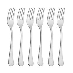 SET 6 TENEDORES DE MESA ACERO 20.5CM