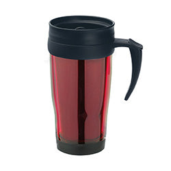 MUG TERMICO PLASTICO 450ML ROJO