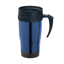 MUG TERMICO PLASTICO 450ML AZUL