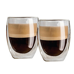 SET X2 VASO TERMICO DOBLE PARED VIDRIO 300ML