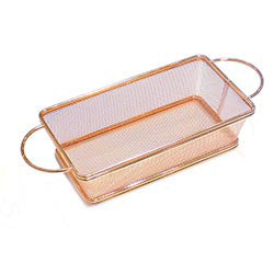 CESTO PARA FRITURAS RECTANGULAR ACERO C/ASAS 21X11CM