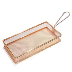 CESTO PARA FRITURAS RECTANGULAR ACERO C/ MANGO 25X1CM