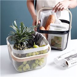 CESTO 24X24X28CM C/ASAS BEIGE