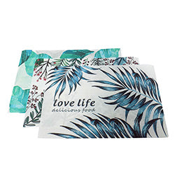 INDIVIDUAL 45X30CM PVC DISEÑO HOJAS SURTIDO