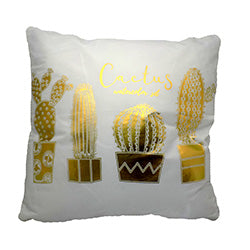ALMOHADON 43X43CM 400G CACTUS DORADO
