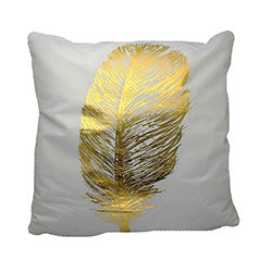 ALMOHADON 43X43CM 400G PLUMA DORADA