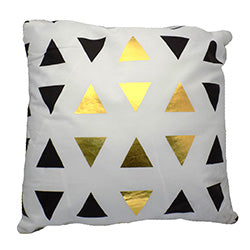 ALMOHADON 43X43CM 400G TRIANGULOS DORADO