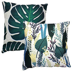 ALMOHADON 400G DISEÑO HOJAS. 43X43CM