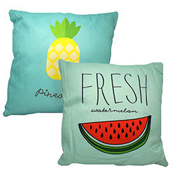 ALMOHADON 400G DISEÑO FRUTAS. 43X43CM