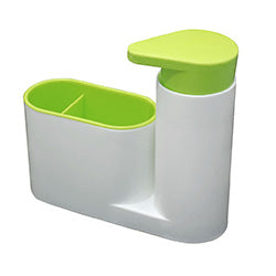 DISPENSADOR JABON C/SOPORTE ESPONJA 18x6x16.5CM
