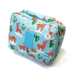 NECESSAIRE TELA "TRAVEL" LLAMAS. 22x18x8CM
