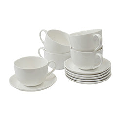 JUEGO CAFE 6 TAZAS 400ML C/ PLATO CERAMICA
