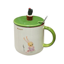 MUG 400ML CERAMICA C/CUCHARA DISEÑO TUNA Y ANIMALE