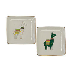 PLATO PARA DIPS 12X12CM CERAMICA DISEÑO LLAMAS