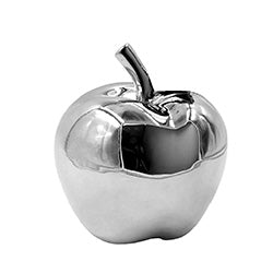 MANZANA DECORATIVA D7/H7.5CM PLATA