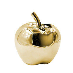 MANZANA DECORATIVA D7/H7.5CM DORADO