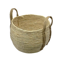 CESTO TEJIDO C/ASAS D24XH20CM BEIGE