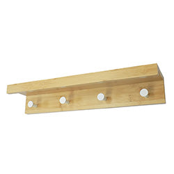 PERCHERO PARED C/ ESTANTE Y 4 GANCHOS 45.5X8X1.8CM