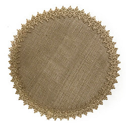 INDIVIDUAL LINO C/BORDADO D38CM