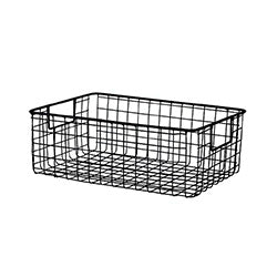 CANASTO METAL  NEGRO. 32x21x11CM