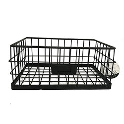 CANASTO METAL BAJO  NEGRO. 27x18x11CM