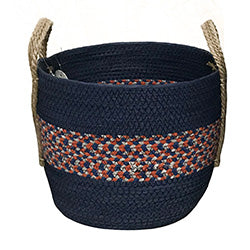 CESTO TEJIDO D33x28CM AZUL