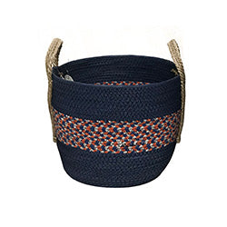 CESTO TEJIDO D27x20CM AZUL