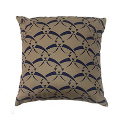 ALMOHADON 40x40CM 380G DISEÑO BEIGE/AZUL