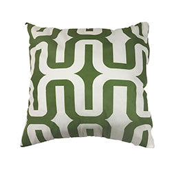 ALMOHADON 40x40CM 380G DISEÑO BLANCO/VERDE