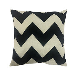 ALMOHADON 40x40CM ZIGZAG BLANCO/AZUL
