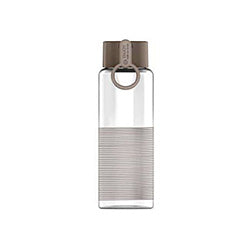 BOTELLA VIDRIO 350ML "LUCKY" MARRON CLARO