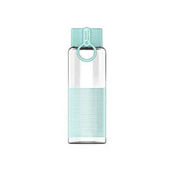 BOTELLA VIDRIO 350ML "LUCKY" CELESTE