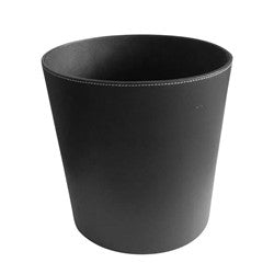 PAPELERA EN CUERO NEGRO 23X18XH28