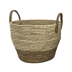 CESTO TEJIDO 27X23CM BLANCO/BEIGE