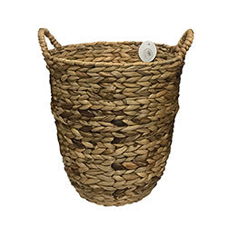 CESTO TEJIDO TRENZA 34X35CM NATURAL