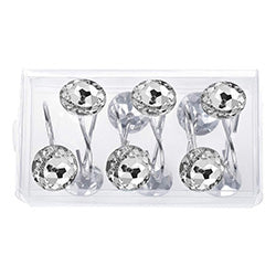 SET X12 ARGOLLA ACERO PARA CORTINA BAÑO DIAMANTE