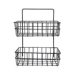 ORGANIZADOR COLGANTE ACERO 25.5x10x33.5CM NEGRO