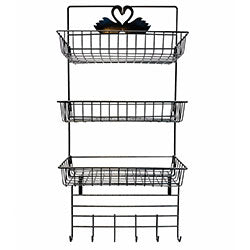 ORGANIZADOR COLGANTE ACERO 30x13x66CM NEGRO