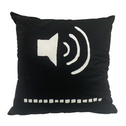 ALMOHADON 40x40CM 420G SOUND BLANCO/NEGRO