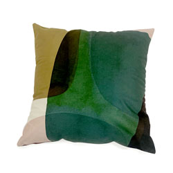 ALMOHADON 40x40CM 420G FORMAS VERDE OSCURO