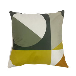 ALMOHADON 40x40CM 420G GEOMETRICO MOSTAZA
