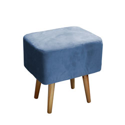 BANQUETA 40x30x42CM GAMUZA CELESTE