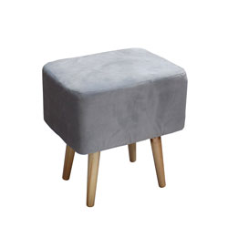 BANQUETA 40x30x42CM GAMUZA GRIS