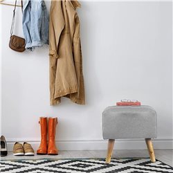 BANQUETA 40x30x42CM GAMUZA GRIS