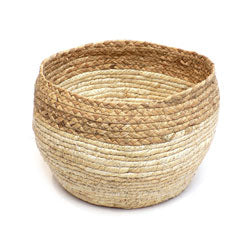 CESTO TEJIDO D33x28CM CREMA/NATURAL