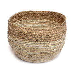 CESTO TEJIDO D33x26CM CREMA/NATURAL