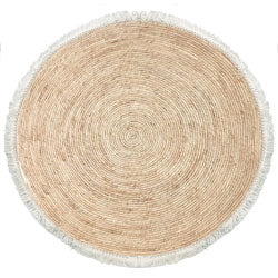 ALFOMBRA TEJIDA D90CM CREMA